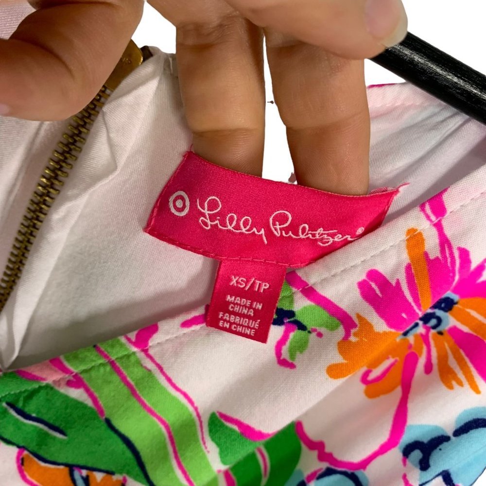 Lilly Pulitzer for Target Sleeveless Empire Yoke Floral Top XS - Picture 3 of 7